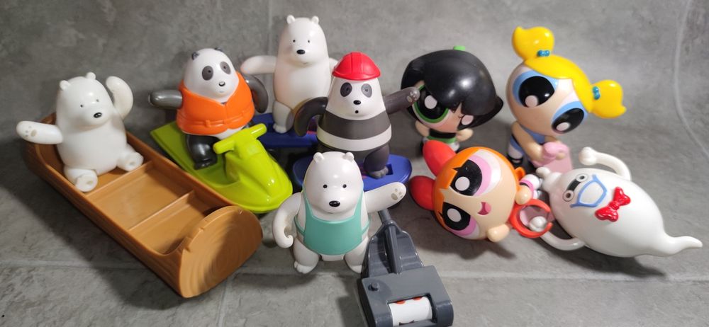 Іграшки з Хепи міл Панда Кун Фу,,Шрек,Змивайся,Маріо