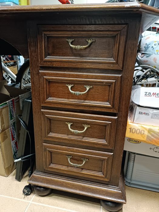 Drewniane dębowe biurko, Vintage, antyk