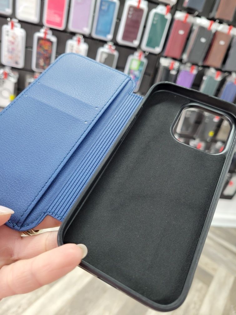 Чохол книжка Magsafe на iPhone 15 / 15 Pro шкіра+стиль+захист