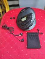 Odtwarzacz CD Player MP3 Bluetooth Dyskmen Walkman czarny z Głośnikami