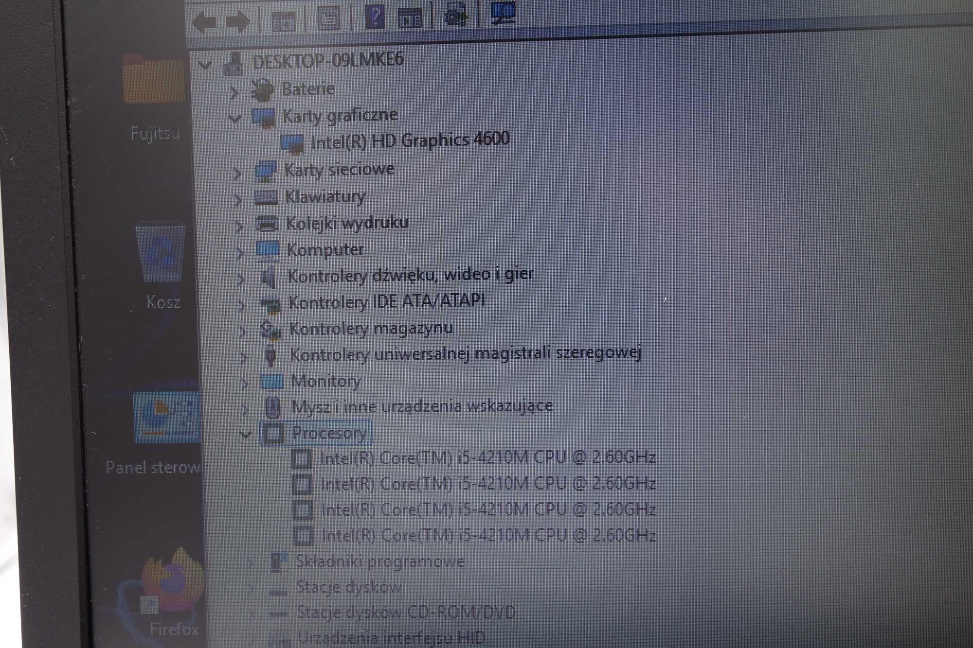 Laptop Używany Fujitsu A574 i5 15,6 HD 8GB 180 SSD Win11 Gwarancja FV