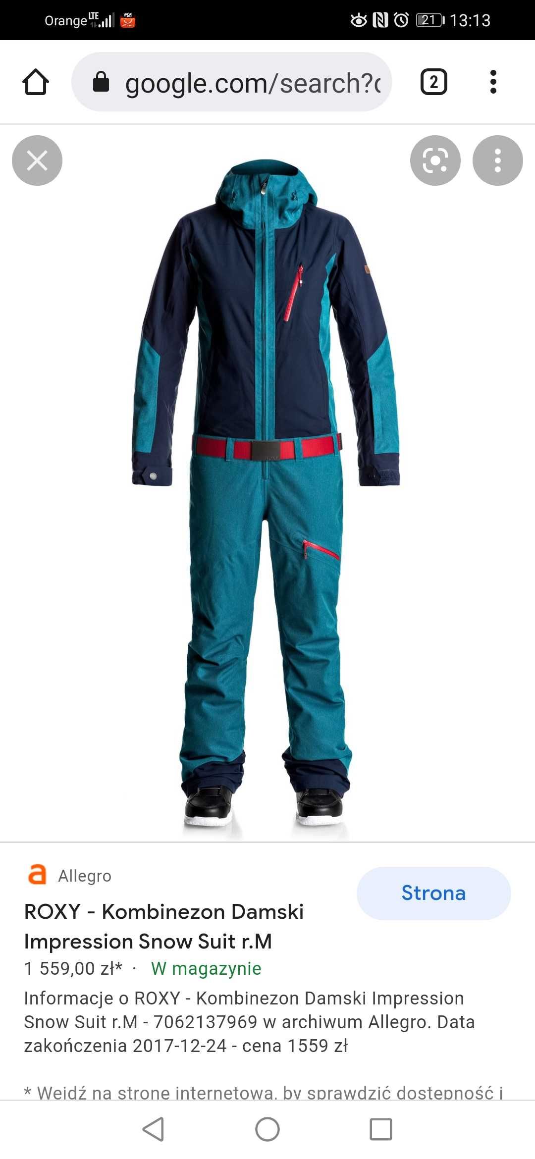 Kombinezon narciarski  ROXY XL "Impression - Snow Suit"hu