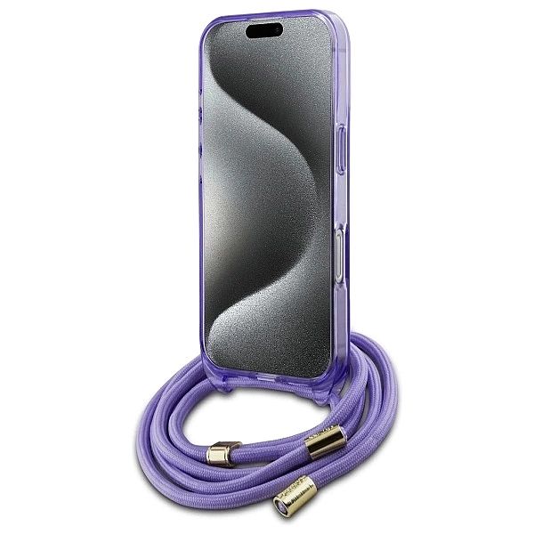Guess GUHMP16LHCTSGNSU iPhone 16 Pro 6.3" fioletowy/purple hardcase Cr