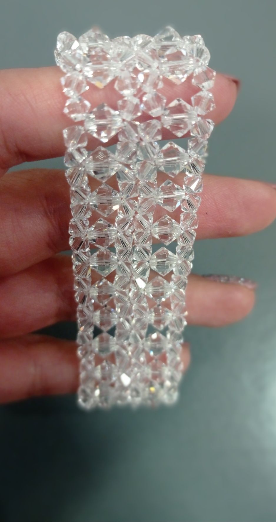 Komplet ślubny kryształy Swarovskiego kolczyki bransoletka