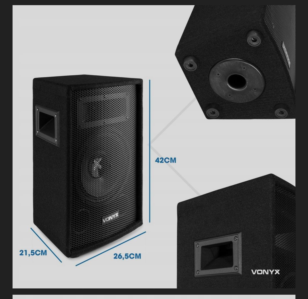 Kolumny Vonyx 2x400W nowe kpl