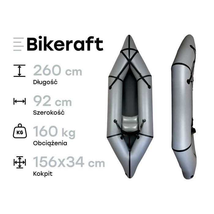 Ponton Packraft Kajak z Wiosłem