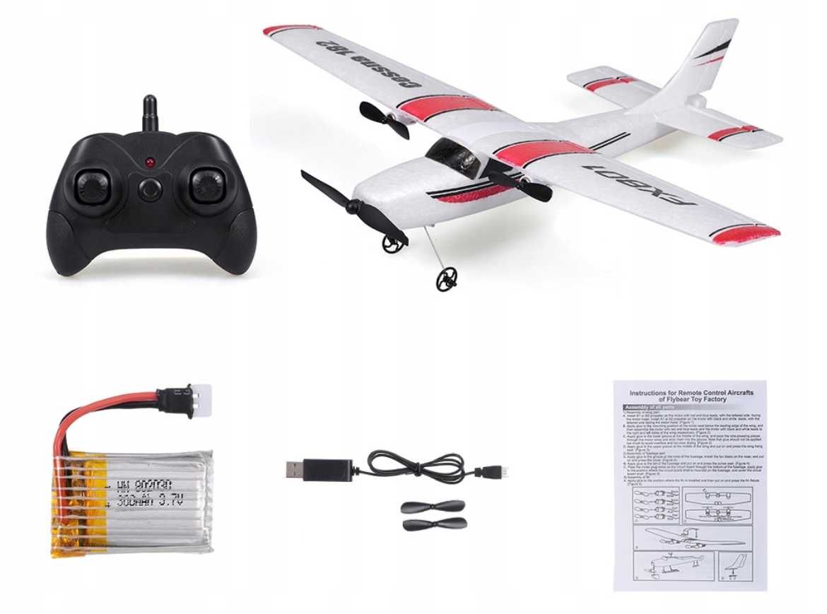 SAMOLOT Na Pilota Zdalnie Sterowany Cessna RC Prezent Szybowiec+GRATIS