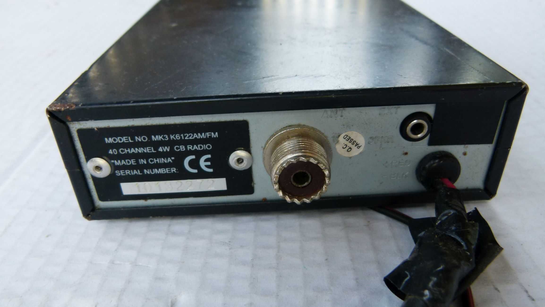 CB Radio MK3 K6122 AM FM 4W 40 kanałów działa