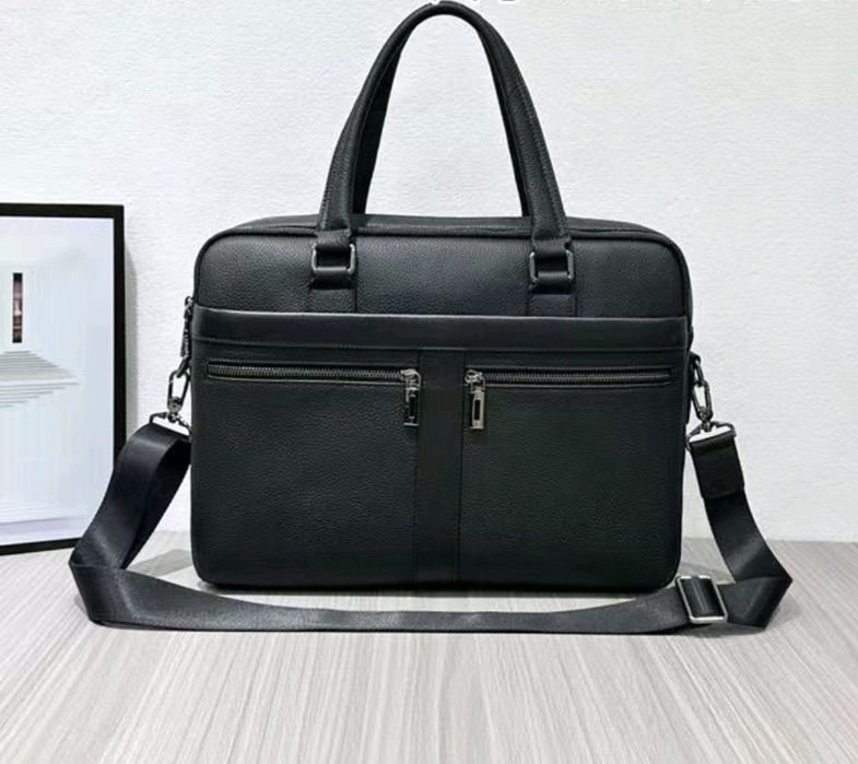 Чоловіча шкіряна сумка для ноутбука і документів