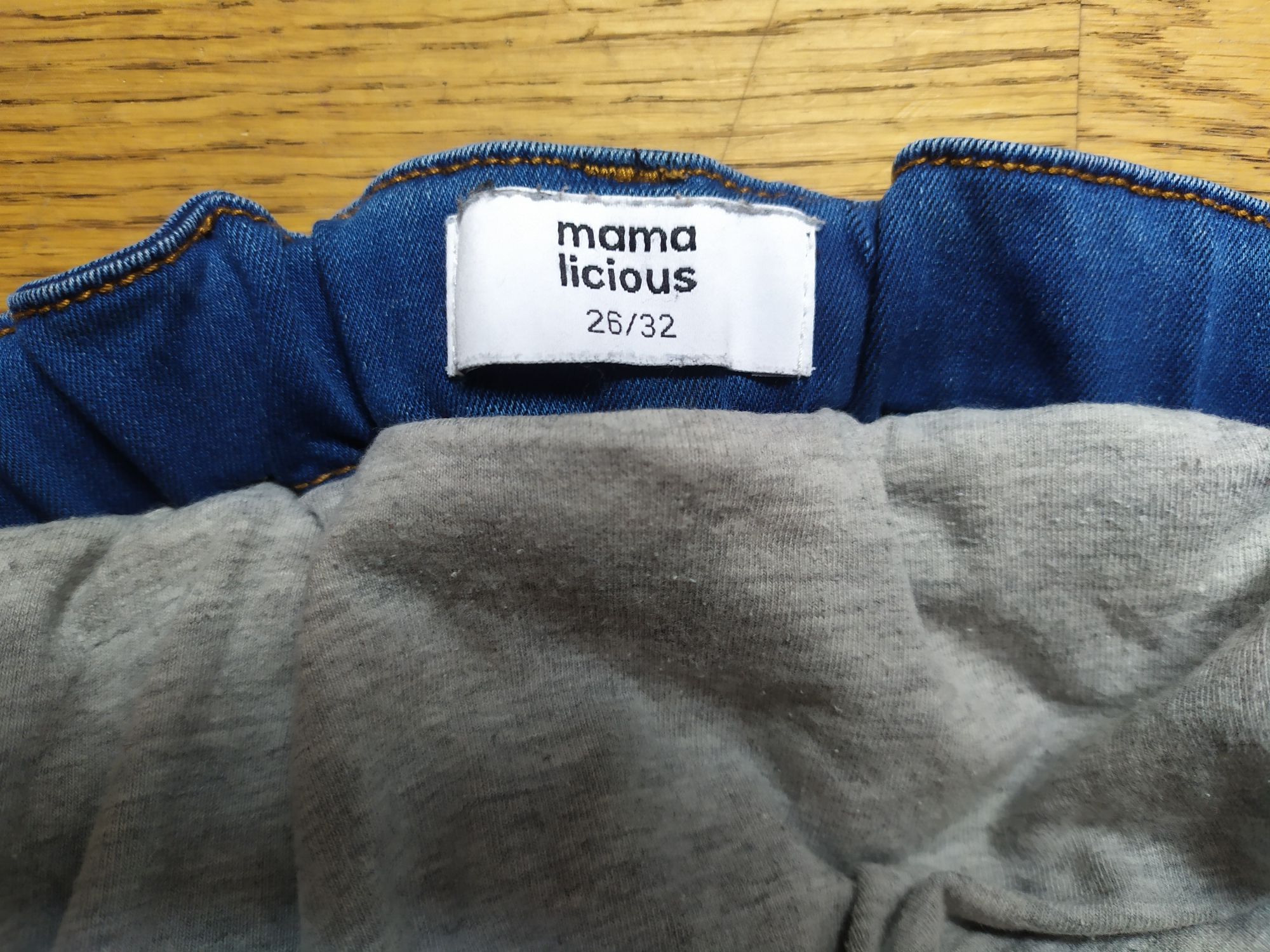 spodnie jeansy dzinsy ciazowe pas 26 S MamaLicious Zalando niebieskie