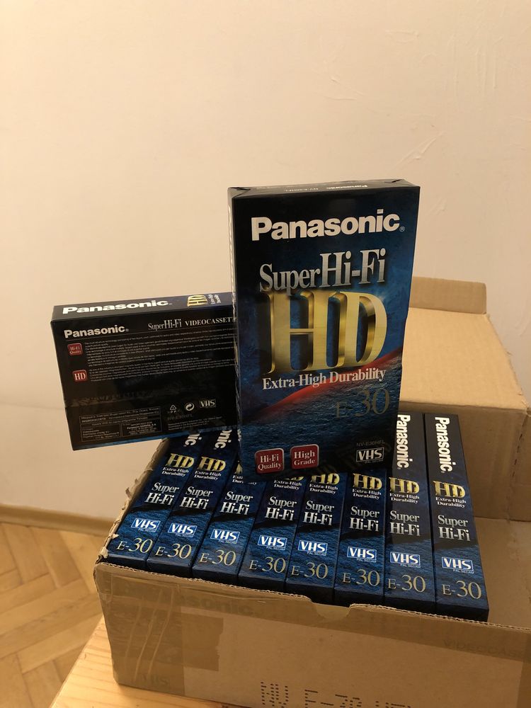 Nowe 10szt kasety VHS Panasonic super Hi-FI HD