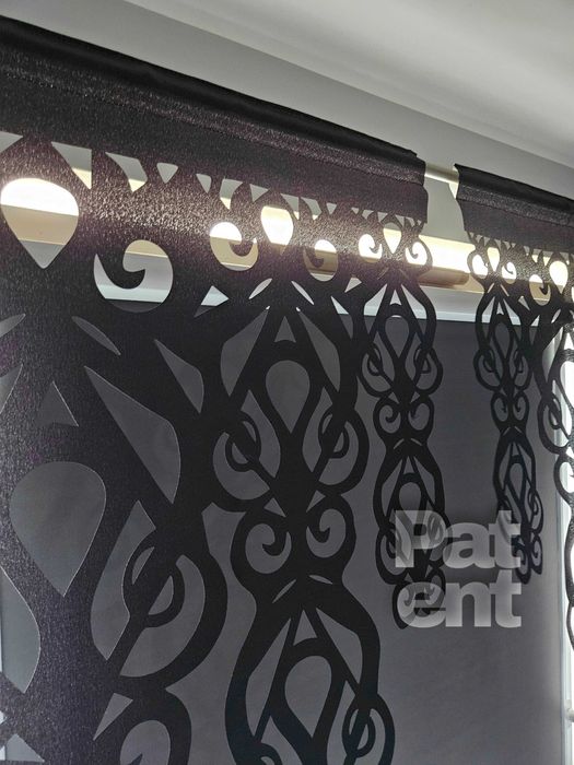 Firana panele ekranowe 60x100 cm żakardowe 2 sztuki na okno czarne