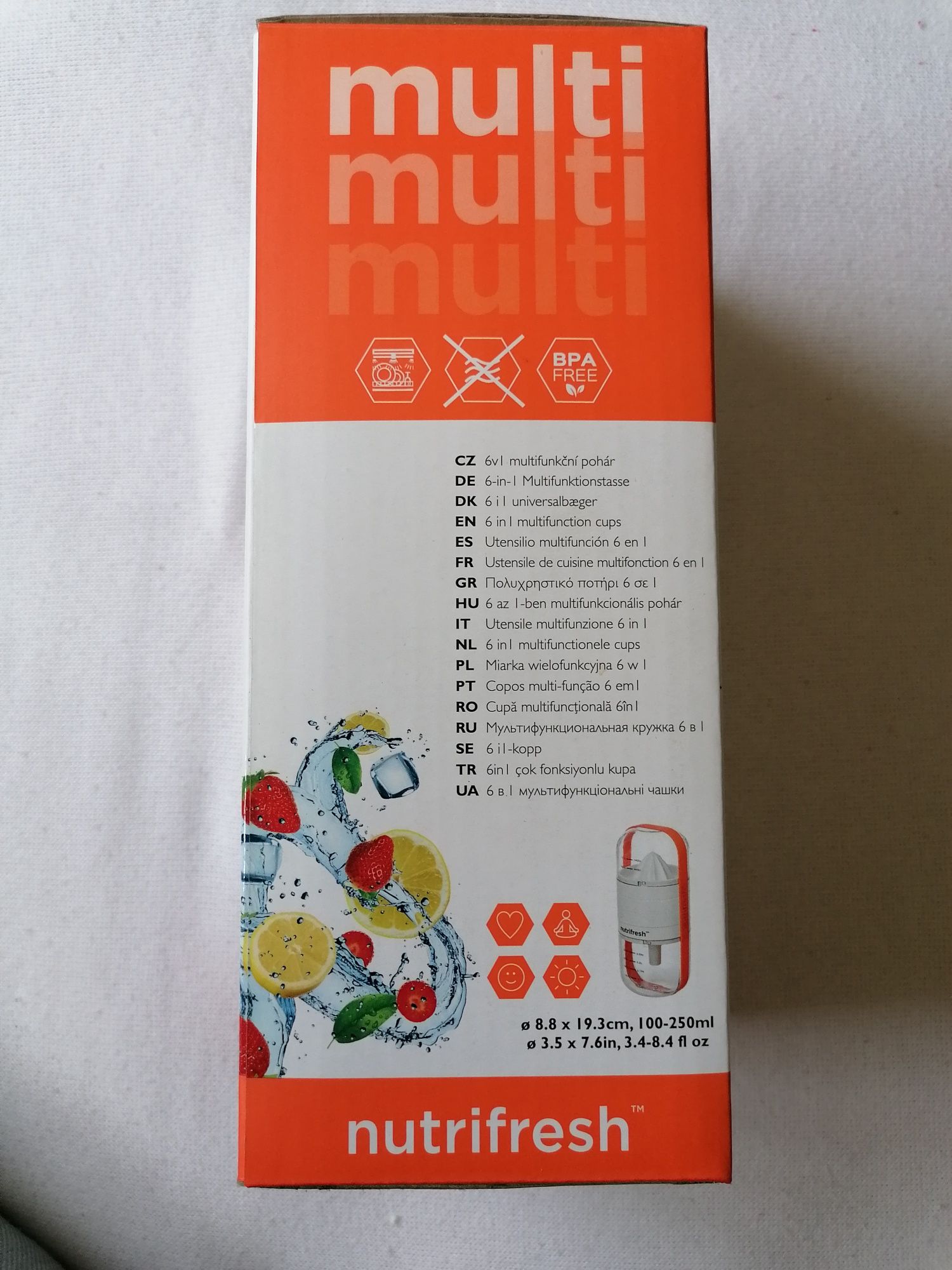 Espremedor de citrinos Nutrifresh 6 em 1 branco