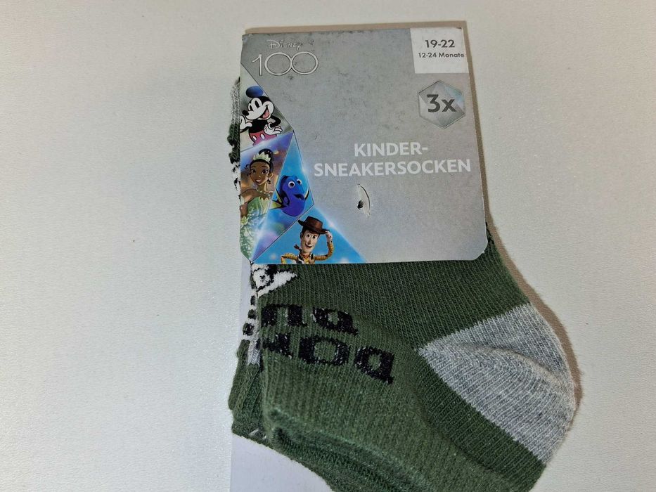 A060 Skarpetki Dziecięce Stopki  12-24 M-ce Disney 3-pak R. 19-22