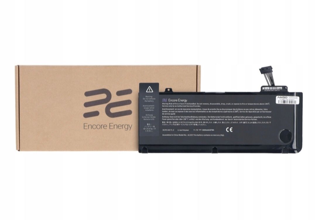 Bateria A1322 do Apple Macbook A1278 67Wh 11.1V 6000mAh Encore Energy