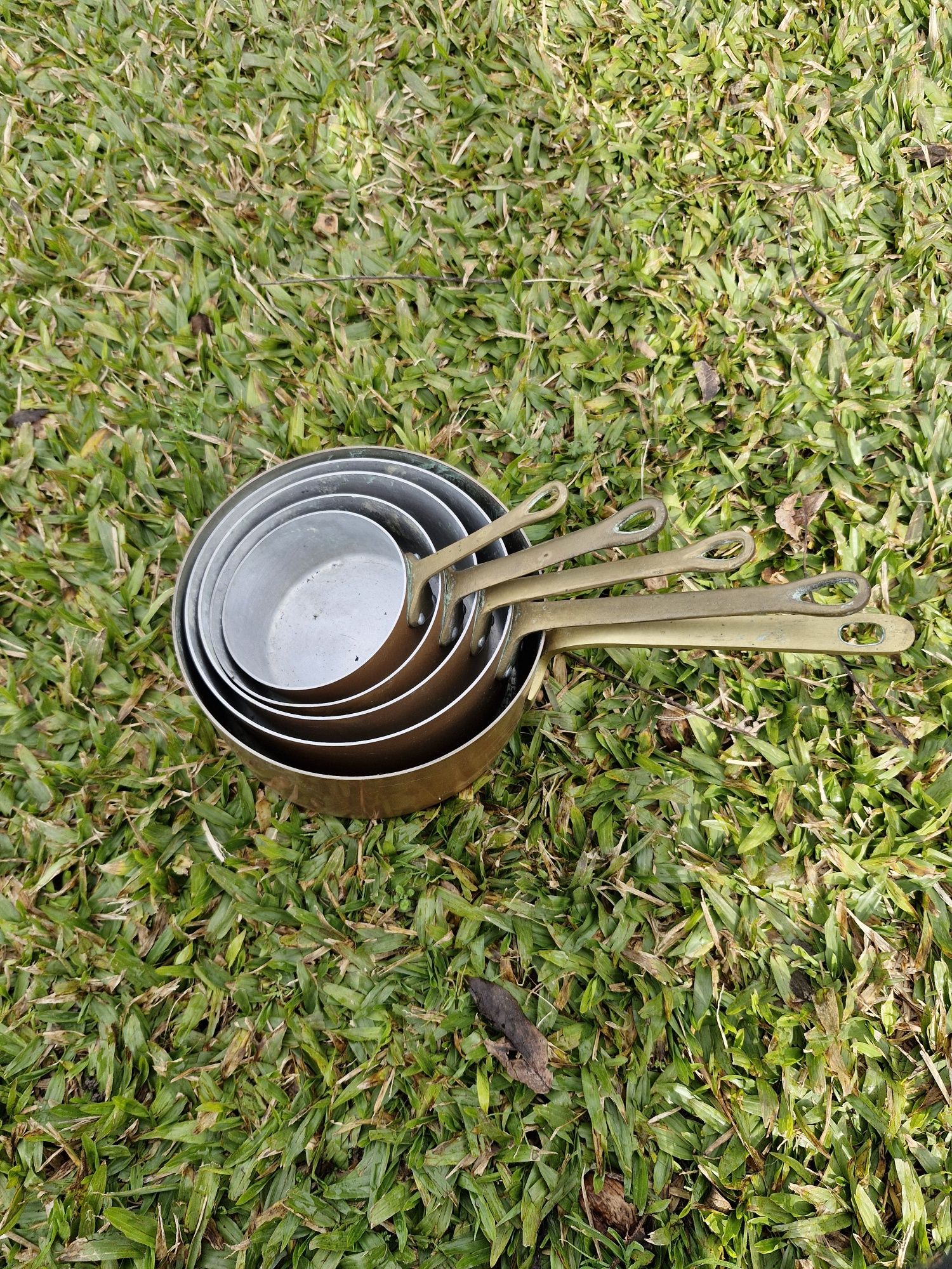 Conjunto de tachos de cobre