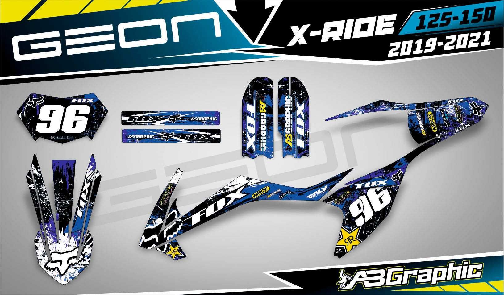 Наклейки Пітбайк Pitbike Geon Kayo Viper X-Pit X-ride Forte Kovi KXD