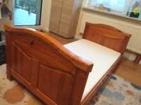 Łóżeczko dziecięce drewniane 140x70 razem z materacem