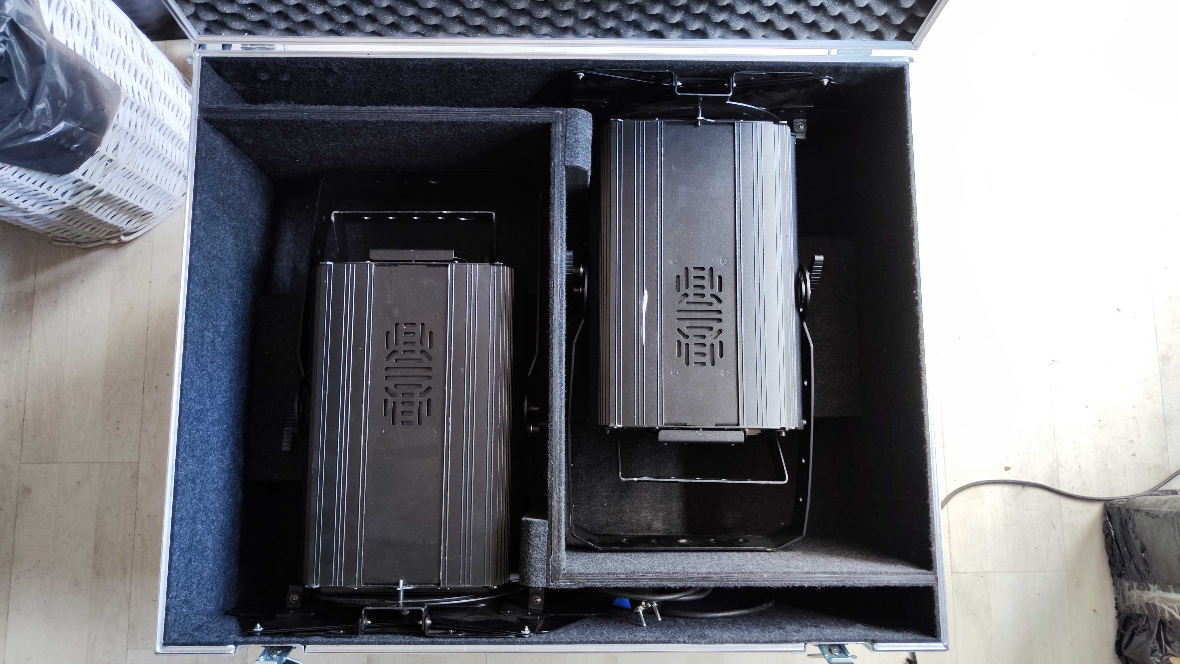 2x Reflektor Led Fresnel Lantern 300w RGBWAUV Flash + Barndory + CASE