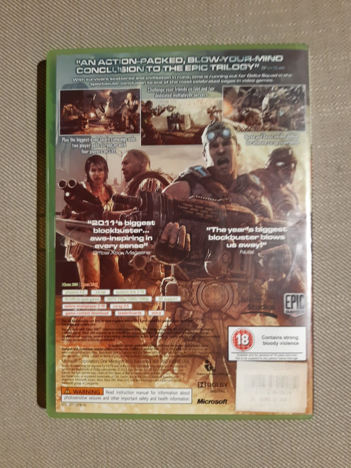 Gra GEARS OF WAR 3 na konsolę xbox 360