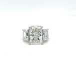 Anel - 14 K Ouro branco - 10.07ct. tw. Diamante