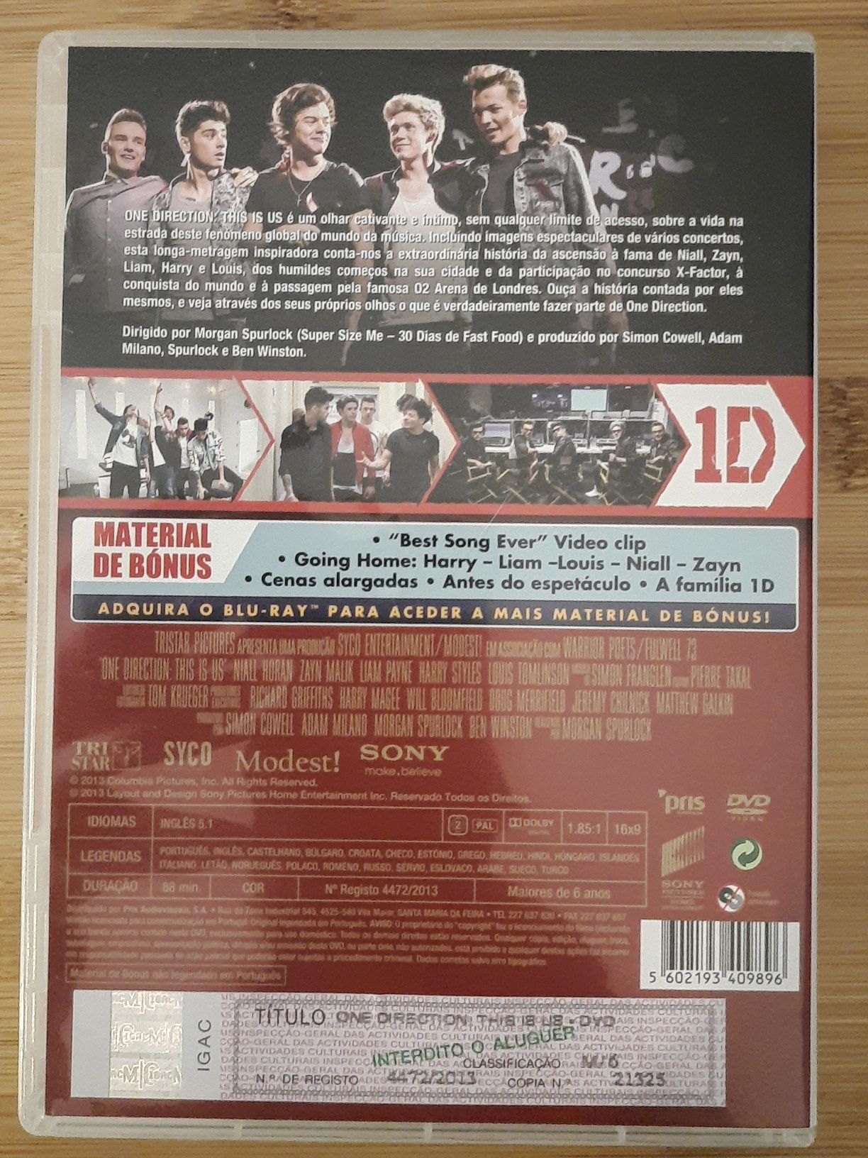 One Direction DVD Novo Original