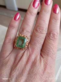 Wyjątkowy złoty pierścionek PR.583, Vintage,  PRL spółdzielnia