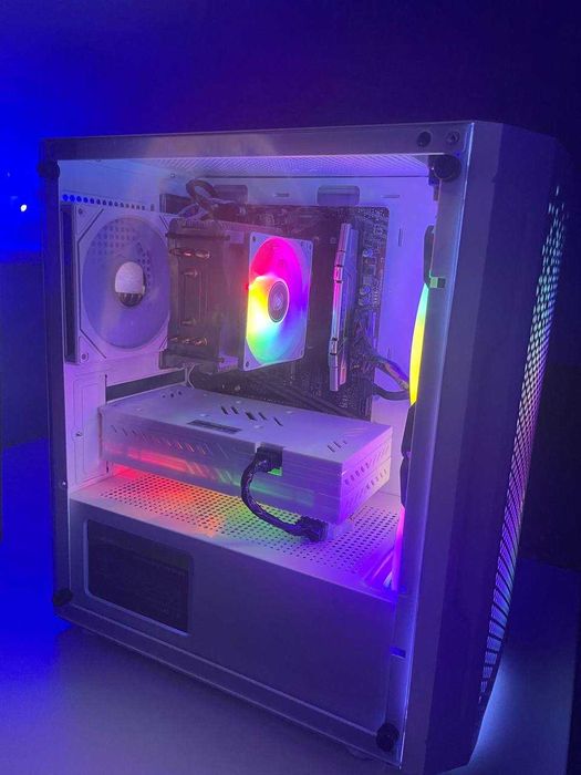 Ryzen 5 + RX580 + SSD + 16GB ram. Белая игровая сборка. ПК.