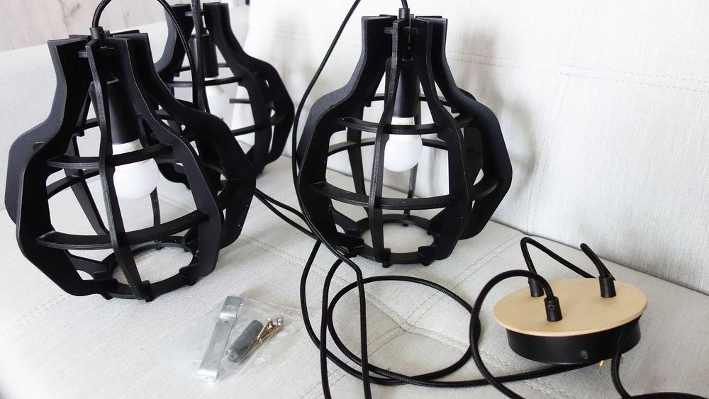 Bento Small Black Long lampa wisząca 3xE27 764