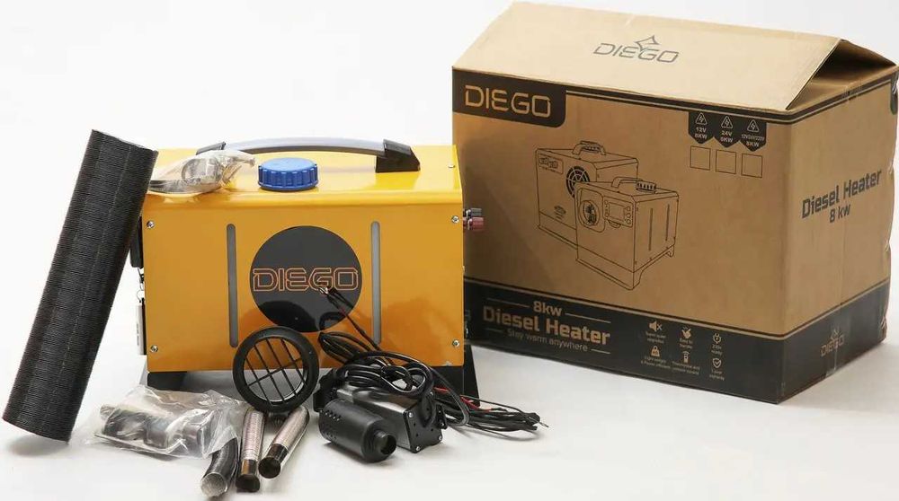 Дизельний обігрівач 8кВт 12/24/220V DIEGO. Автономний обігрівач.