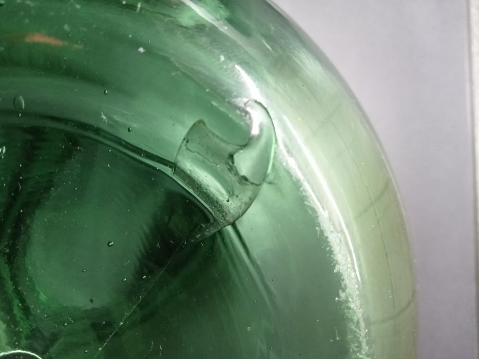 VIRESA stara butla szklana z szerokim otworem