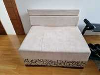 Sofa beżowa rozkładana 80x90 cm - nowa