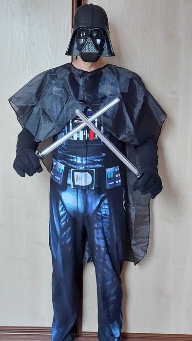 Strój karnawałowy Lord Vader męski chłopięcy 160-175