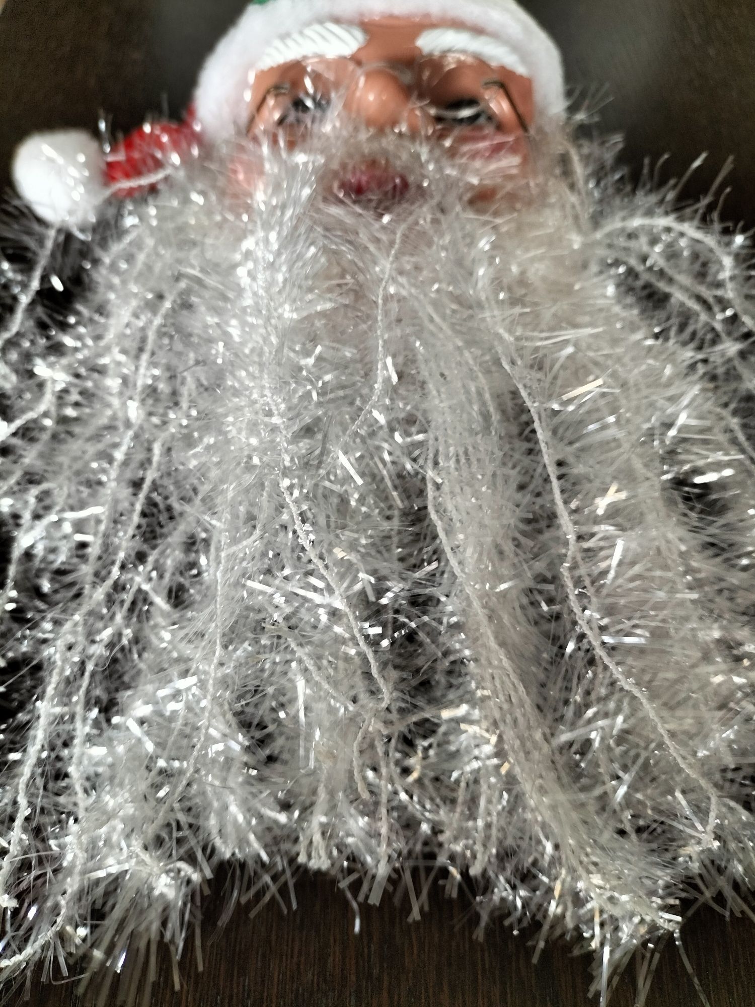Ozdoby świąteczne Mikołaj zawieszka na drzwi lampę choinkę 23cm gratis