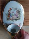 Porcelanowy ścienny świecznik syg Wałbrzych