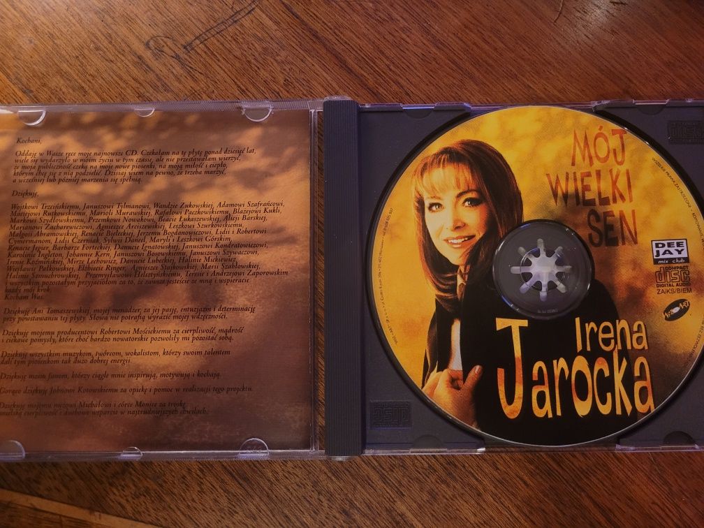 CD Irena Jarocka Mój wielki sen 2001 Dee Jay Mix/ TVP