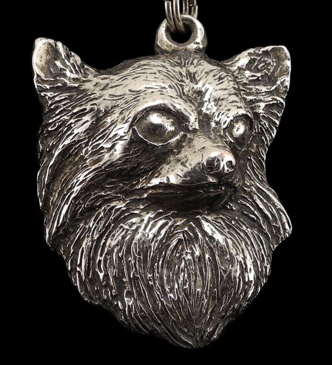 Chihuahua długowłosy naszyjnik posrebrzany Art-Dog