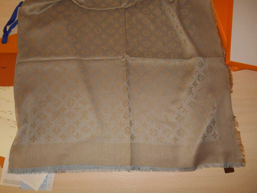 Louis Vuitton Szalik, chusta Szal apaszka damski kasmir, Francja 66-34