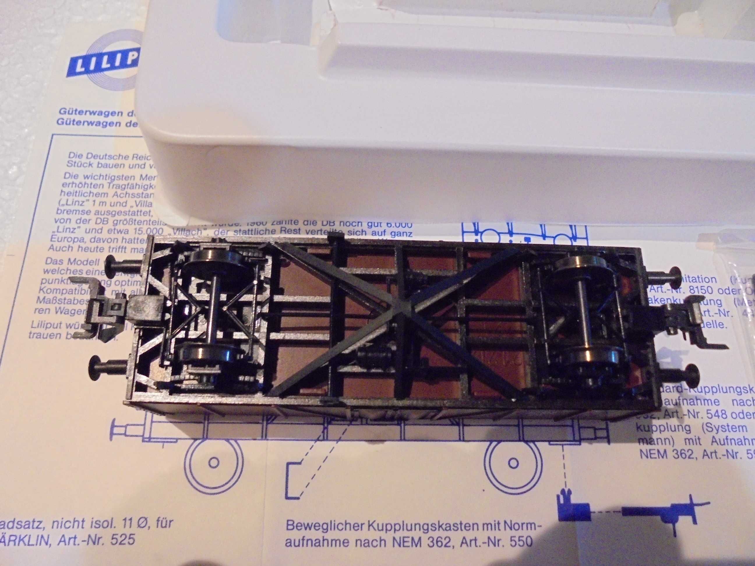 Liliput 5szt.,węglarki H0 1:87 Austria,hydrauliczne bufory,-Roco,Piko.