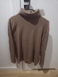 Sweter golf męski H&M beżowy 100% bawełna