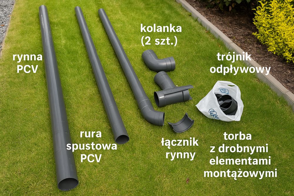 Rynna pcv komplet stan bardzo dobry