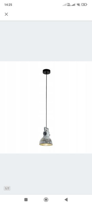 Lampa wisząca Eglo Barnstaple 1 -punkty światła E27