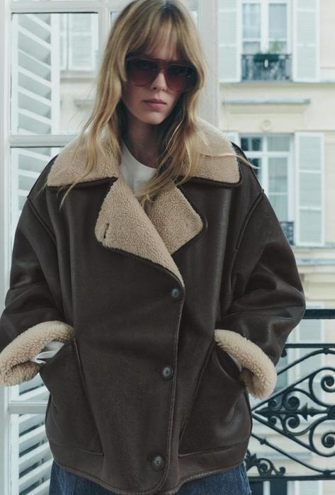 Жіночка дублянка Zara р.S оригінал , коричневая дубленка Зара