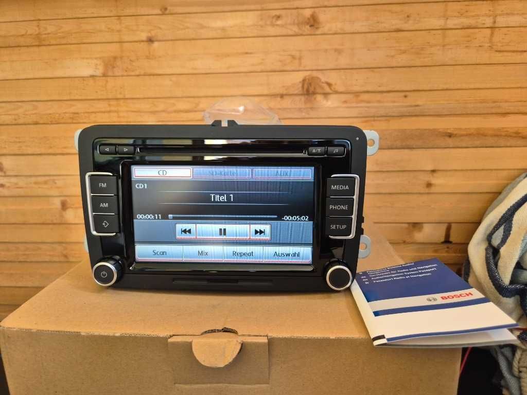 Fabrycznie NOWE radio VW RCD 510 Bosch Golf Passat Tiguan Eos Touran