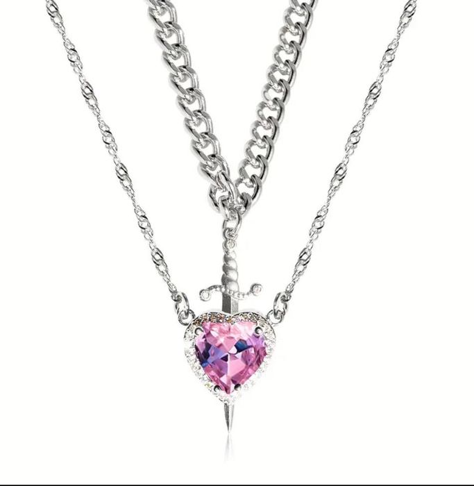 Серце меч парні прикраси