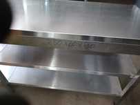 Bancada inox com prateleiras 250cm