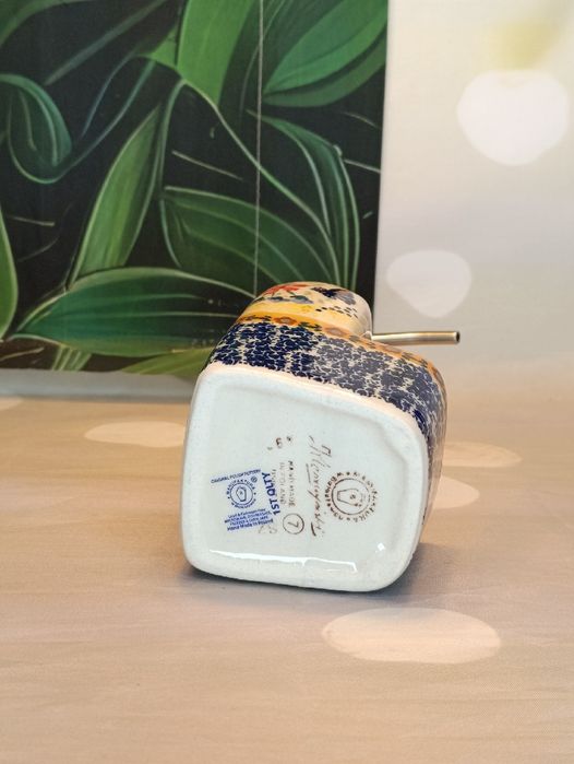 Dozownik ceramiczny butelka na mydło.super unikat ceramika Bolesławiec