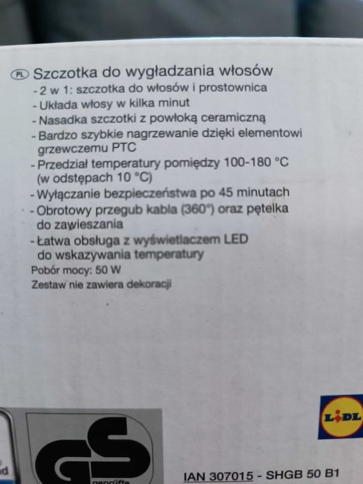 Szczotka prostująca do włosów