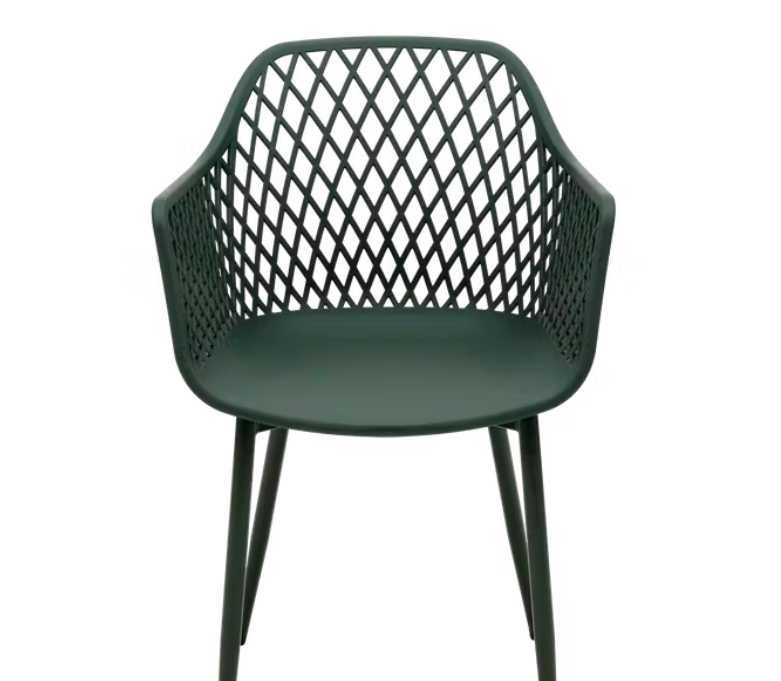 Krzesło z tworzywa sztucznego czarne wygodne na taras, ogród, balkon,