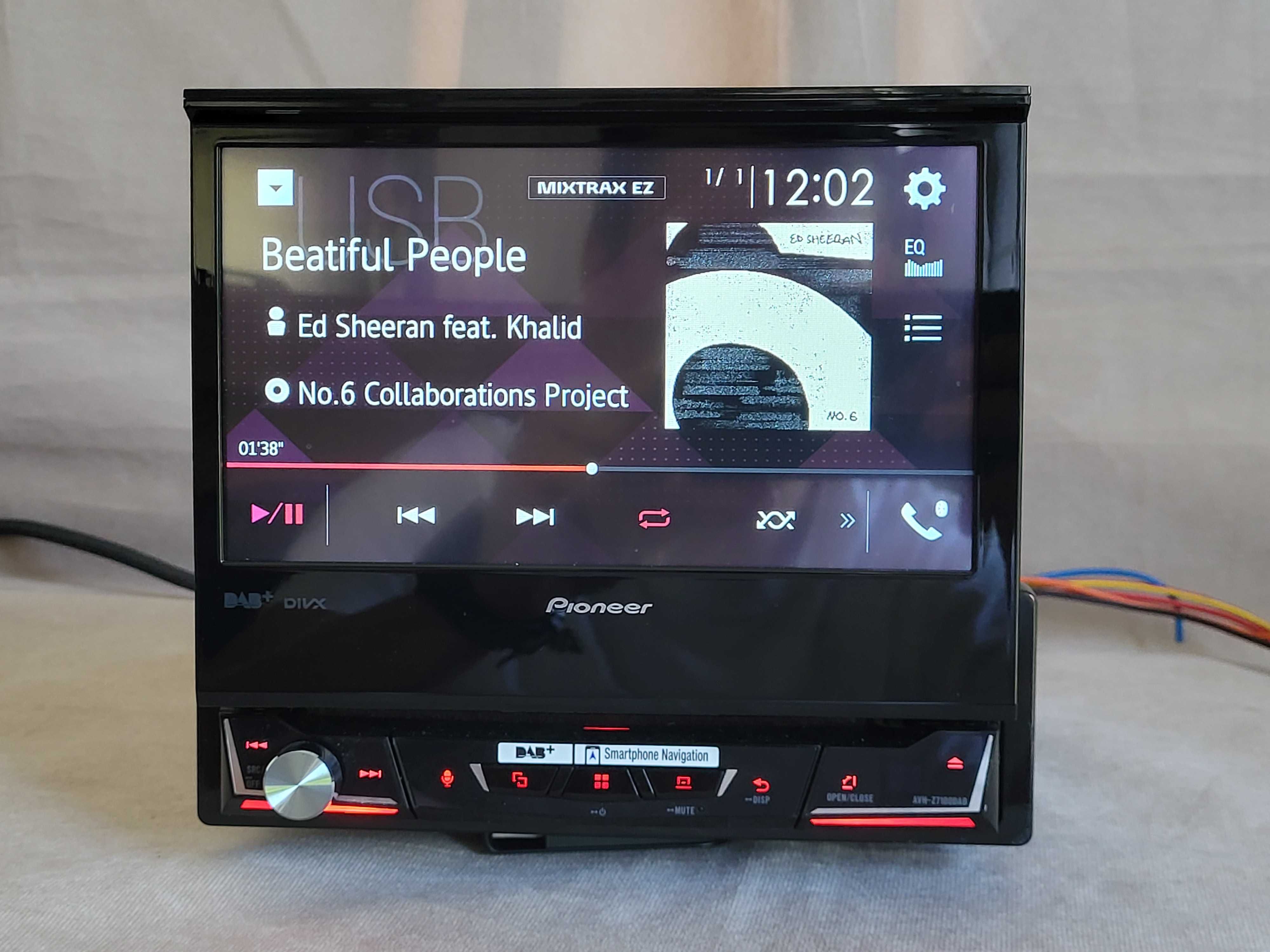 Pioneer AVH-Z7100DAB Bluetooth DVD/USB Android Auto CarPlay Komplet